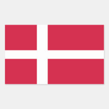 Autocollant de drapeau du Danemark