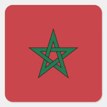 Autocollant de drapeau du Maroc