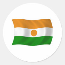 Autocollant de drapeau du Niger