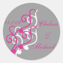 Autocollant de faire-part de mariage