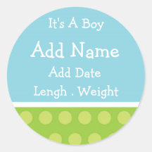 Autocollant de faire-part de naissance de bébé de 