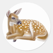 Autocollant de faon de cerfs communs coupé la queu