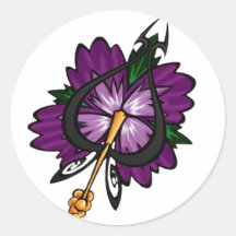 Autocollant de fleur de pelle