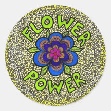 Autocollant de flower power
