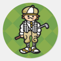 autocollant de golf. (voyez, COLLEZ au lieu du CLU