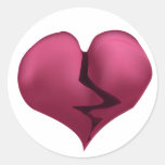 Autocollant de graphique de vecteur du coeur brisé