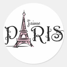 Autocollant de J'aime Paris