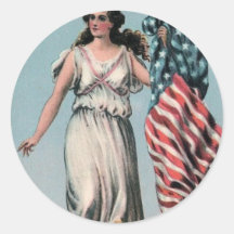 autocollant de liberté de dame
