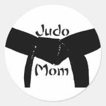 Autocollant de maman de judo de ceinture noire d'a