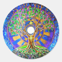 Autocollant de mandala de pleine lune de solstice 