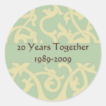 Autocollant de mariage de conception de Vieux Mond
