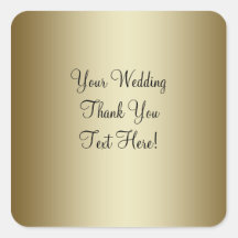 Autocollant de Merci de faveur de mariage d'or