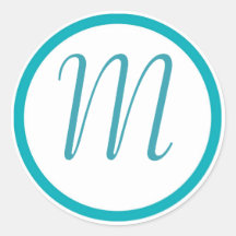 Autocollant de monogramme de mariage
