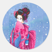 Autocollant de neige de surprise, grand, art de ge