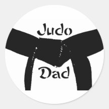 Autocollant de papa de judo de ceinture noire d'ar