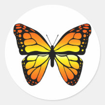 Autocollant de papillon de monarque