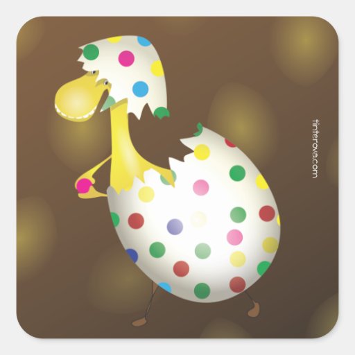 Autocollant de Pâques Dino