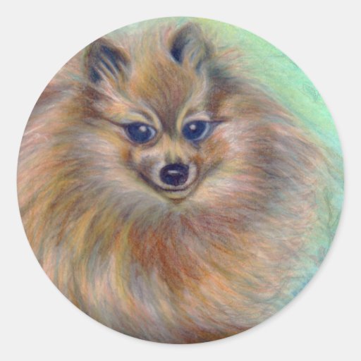 Autocollant de pastel de Pomeranian
