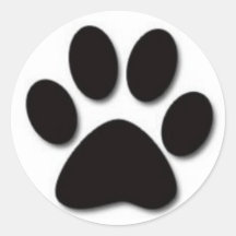 Autocollant de patte de chien