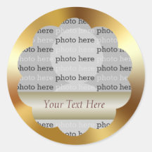 Autocollant de photo d'or de Métallique-Effet