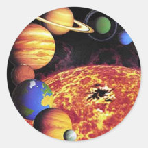 Autocollant de planètes de système solaire