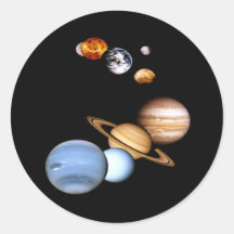 Autocollant de planètes de système solaire