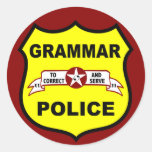 Autocollant de police de grammaire