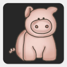 Autocollant de porc