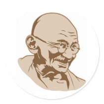 Autocollant de portrait de Mahatma Gandhi autocollants