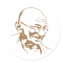 Autocollant de portrait de Mahatma Gandhi autocollants