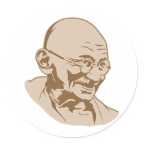 Autocollant de portrait de Mahatma Gandhi autocollants