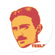 Autocollant de portrait de Nikola Tesla autocollants