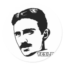 Autocollant de portrait de Nikola Tesla autocollants