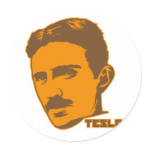 Autocollant de portrait de Nikola Tesla autocollants