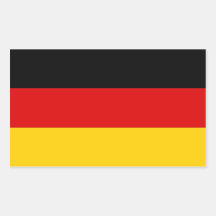 Autocollant de rectangle avec le drapeau de l'Alle