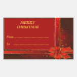 Autocollant de rectangle de Joyeux Noël