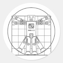 Autocollant de robot de da Vinci Vitruvian