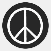 Autocollant de signe de paix