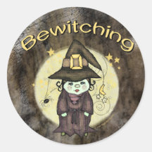 Autocollant de sorcière de Halloween