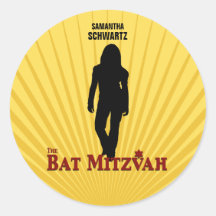 Autocollant de star de cinéma de bat mitzvah