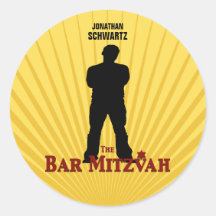 Autocollant de star de cinéma de Mitzvah de barre