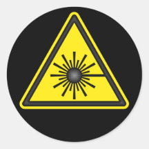 Autocollant de symbole d'alerte laser