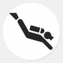 Autocollant de symbole de plongée à l'air