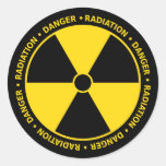 Autocollant de symbole de rayonnement