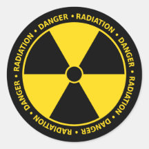 Autocollant de symbole de rayonnement