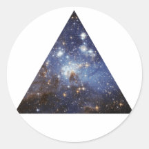 autocollant de triangle de l'espace de hippie