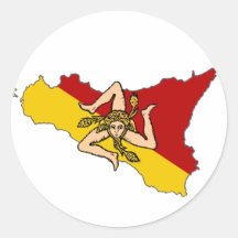 Autocollant de Trinacria de drapeau de la Sicile