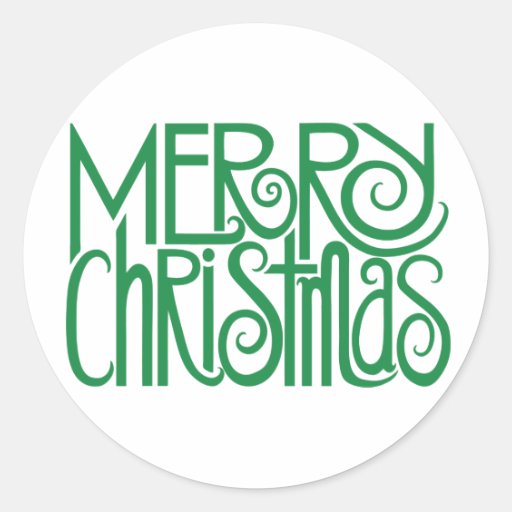 Autocollant de vert de Joyeux Noël