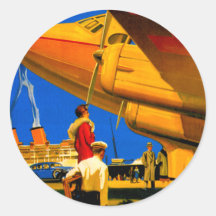 Autocollant de voyage d'air, de mer et de terre