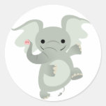 Autocollant d'éléphant de bande dessinée de danse autocollants